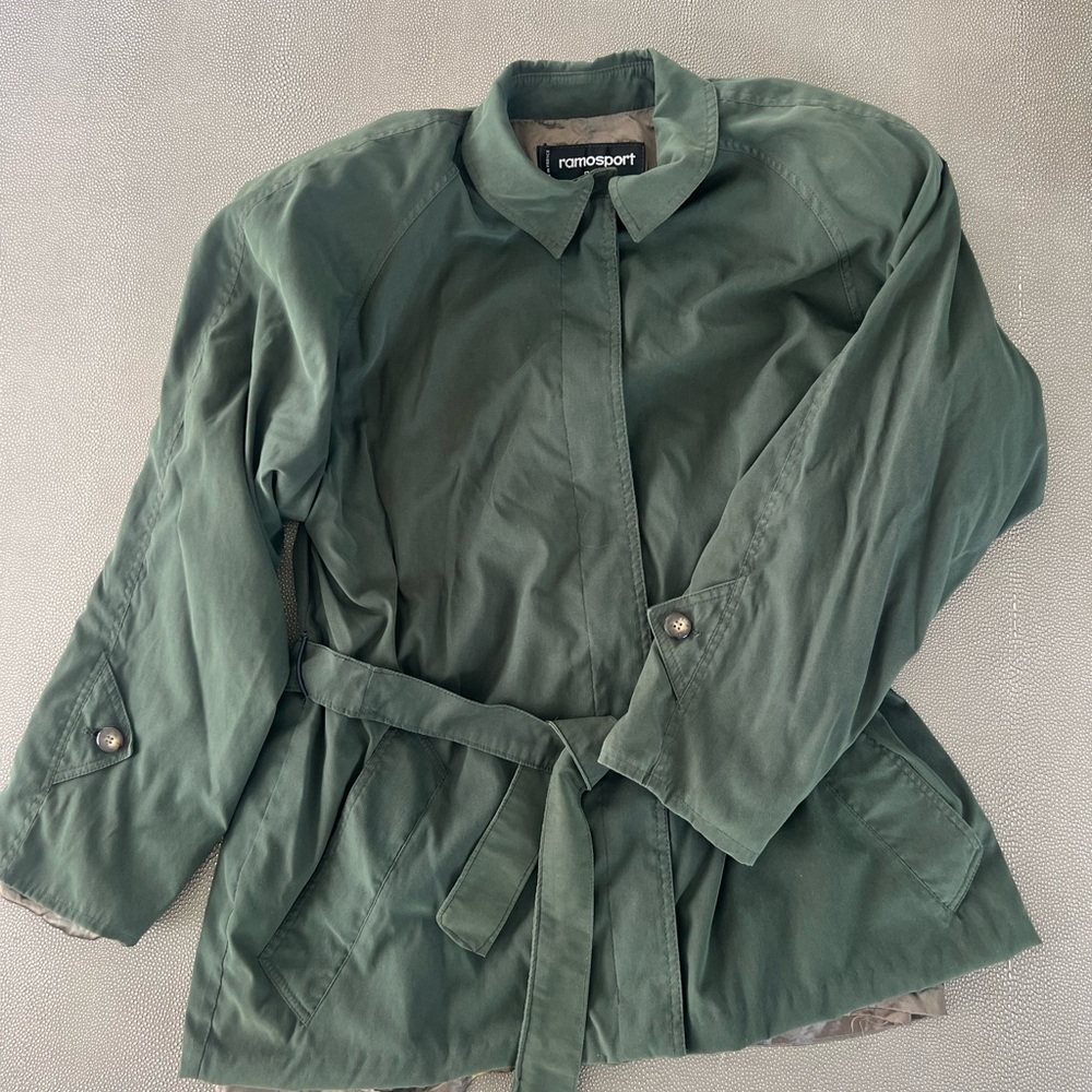 Vintage Ramopsort Paris Green Belted Jacket 40
